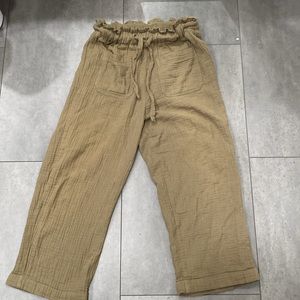 FINAL PRICE💚EUC Millibon Olive paper bag pant size small